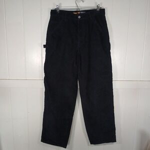 Levi's SilverTab Carpenter Pants Mens W33 (32" waist) Black Corduroy Loose Fit